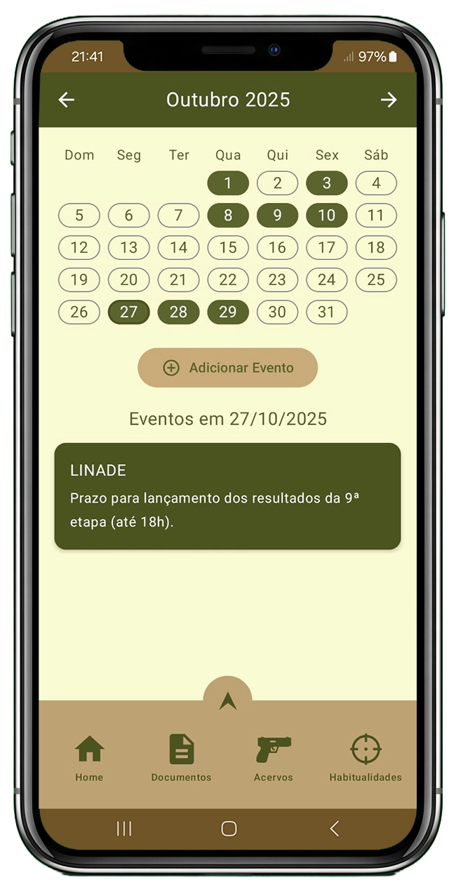 Tela do app CAC Companion (11 de 17)
