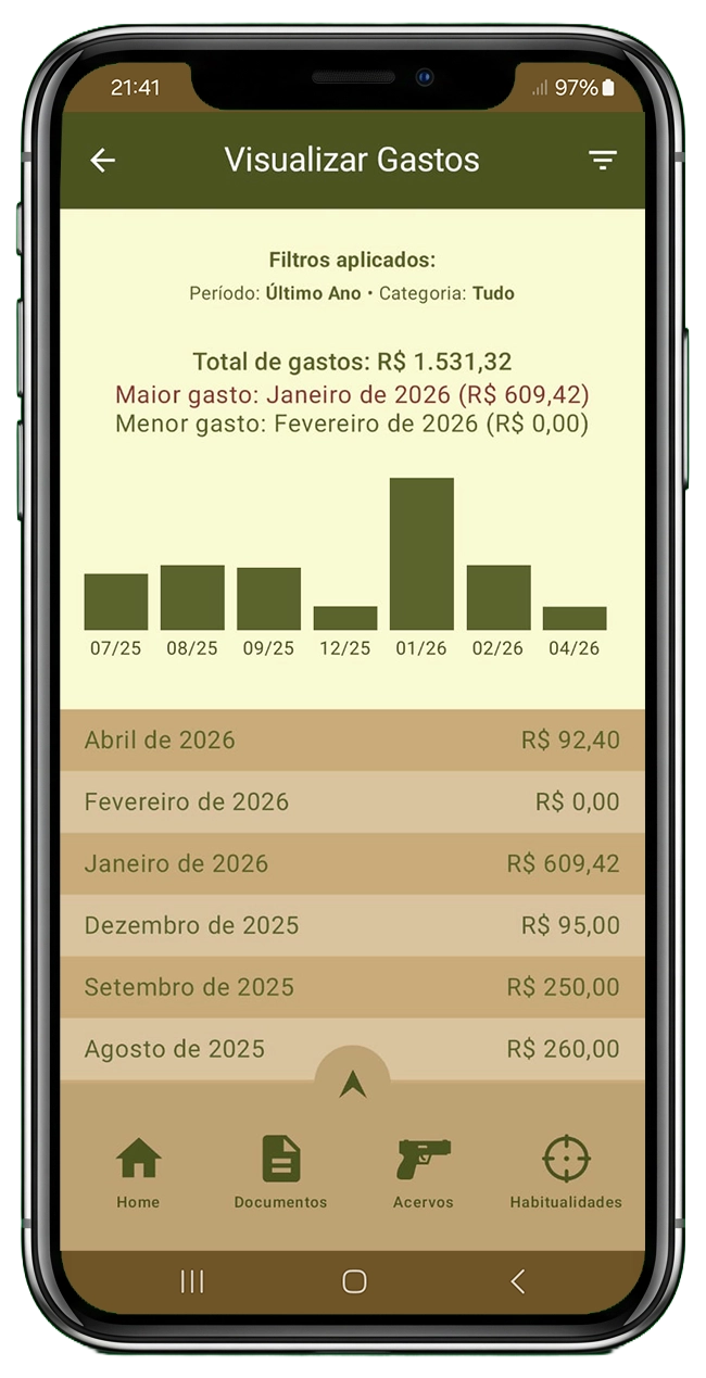 Tela do app CAC Companion (14 de 17)