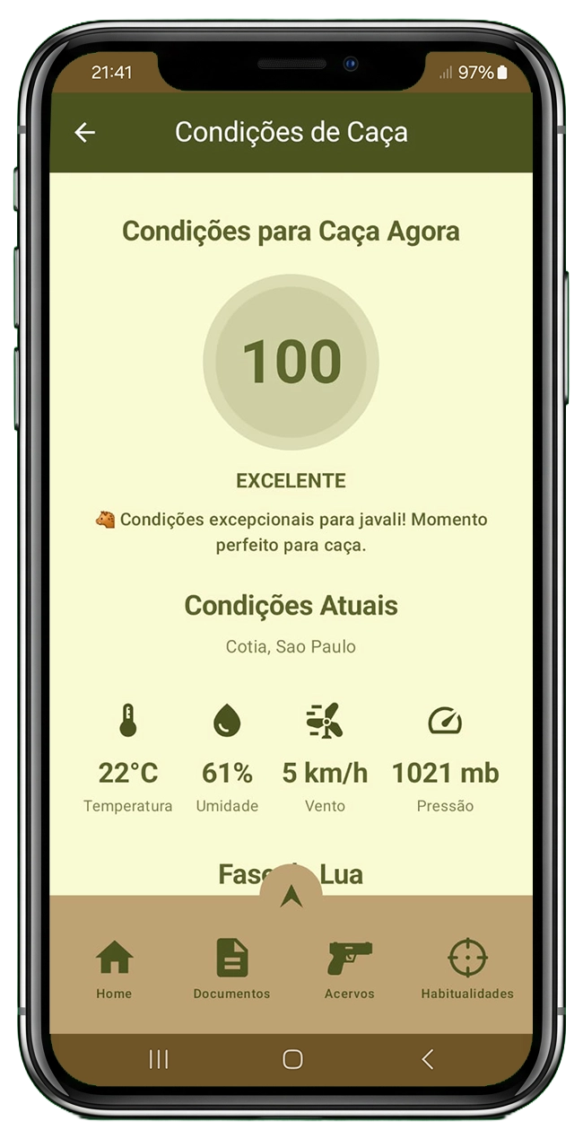 Tela do app CAC Companion (17 de 17)