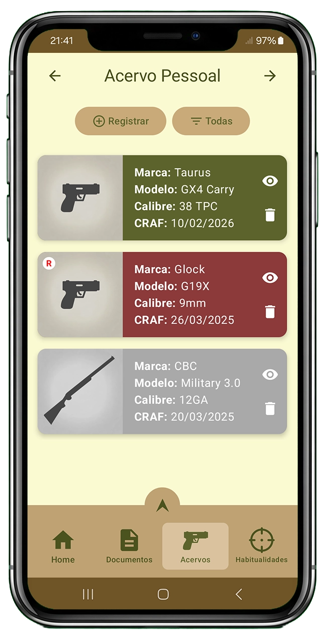 Tela do app CAC Companion (2 de 17)
